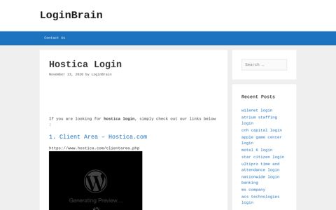 hostica login - LoginBrain