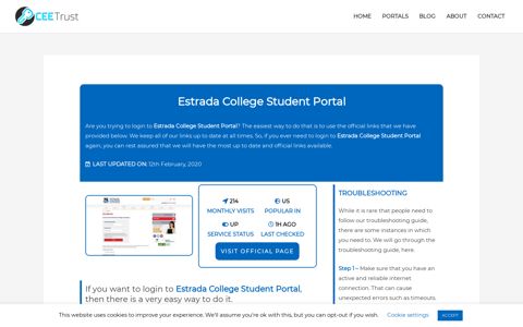 Estrada College Student Portal - Find Official Portal - CEE Trust