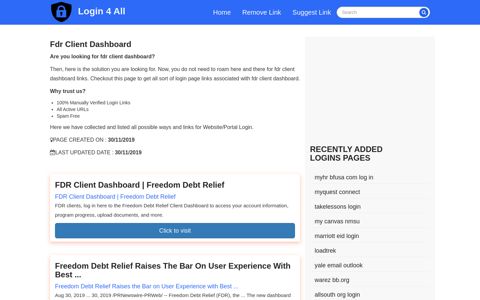 fdr client dashboard - Official Login Page [100% Verified]