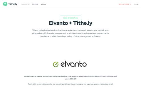 Elvanto + Tithe.ly