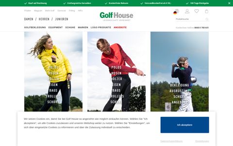 Golf House - Golfshop Golfbekleidung, Golfschuhe ...