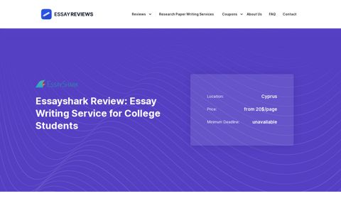 EssayShark Review [3.75 Rated] 🦈| 2020 Updated