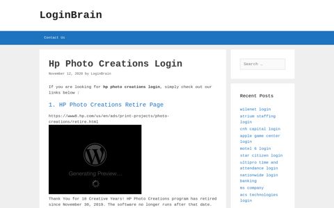 hp photo creations login - LoginBrain