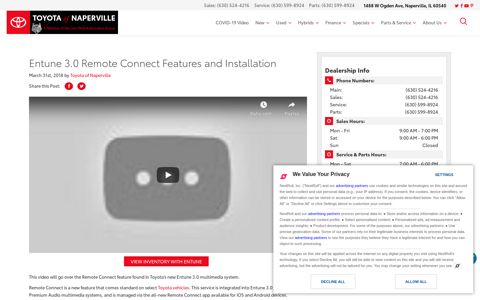 Understanding Toyota Entune 3.0 Remote Connect Features ...