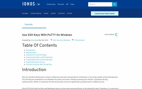 Use SSH Keys with PuTTY on Windows | IONOS DevOps ...