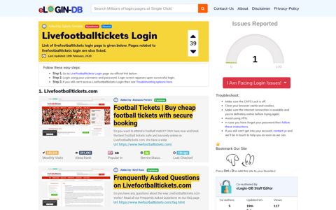 Livefootballtickets Login - A database full of login pages from ...