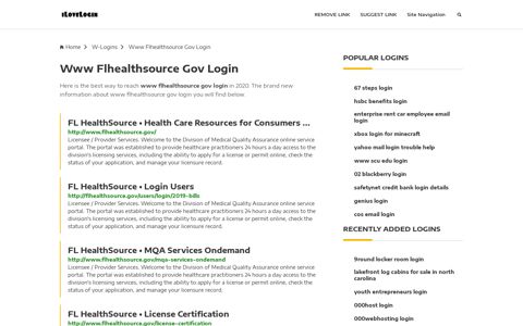 Www Flhealthsource Gov Login ❤️ One Click Access - iLoveLogin