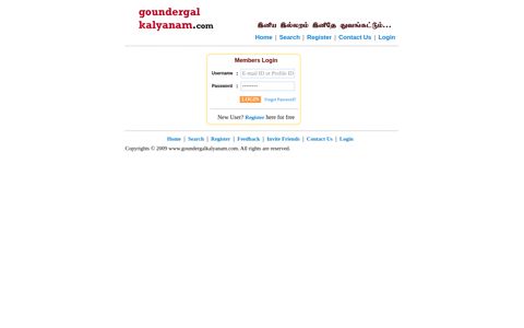 Login - Goundergalkalyanam.com