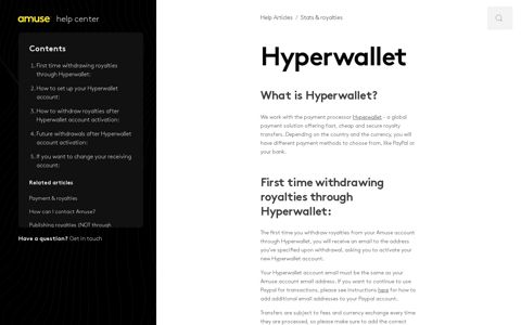 Hyperwallet – Help Articles