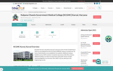 Kalpana Chawla Government Medical College [KCGMC], Karnal