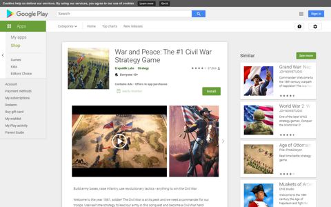 War and Peace: The #1 Civil War Strategy Game - Apps on ...