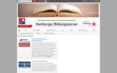 Wettbewerbe Geschichte - Hamburger Bildungsserver