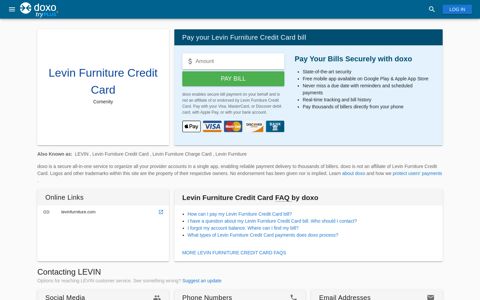 Levin Furniture Credit Card (LEVIN) | Pay Your Bill Online ...