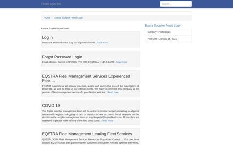 [LOGIN] Eqstra Supplier Portal Login FULL Version HD Quality ...