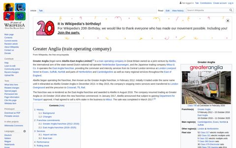 Greater Anglia (train operating company) - Wikipedia
