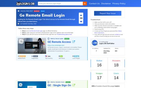 Ge Remote Email Login - Logins-DB