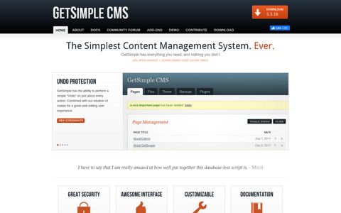 GetSimple CMS - The Fast, Extensible, and Easy Flat File ...
