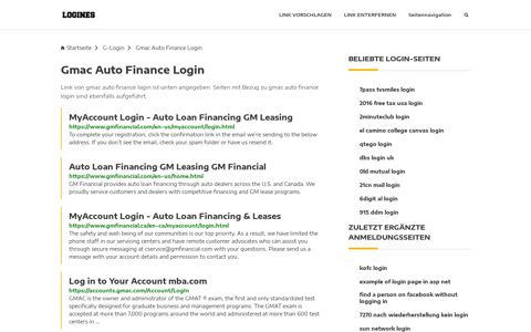 Gmac Auto Finance Login | Allgemeine Informationen zur Anmeldung