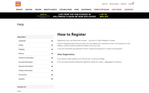 How to Register? - ShopHQ | Boutique Shopping