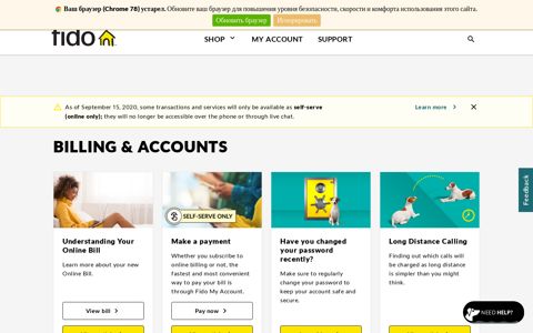 Billing and Accounts Support | Fido