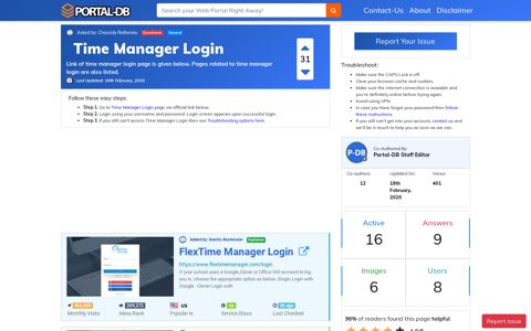 Time Manager Login
