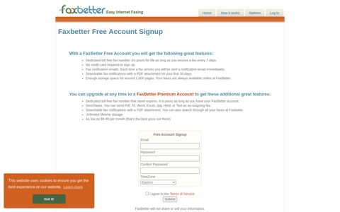 Easy Internet Faxing - Faxbetter Free Account Sign .. - FaxBetter