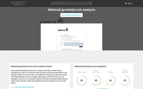 Webmail.grontmij.com analysis - FreeTemplateSpot