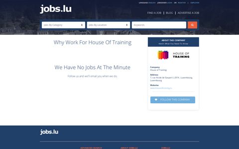 House of Training Careers, House of Training - jobs.lu - Jobs ...