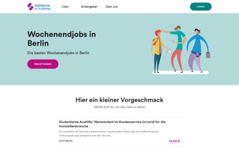 Wochenendjobs in Berlin finden | Jobmensa