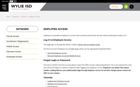 Skyward / Employee Access - Wylie ISD