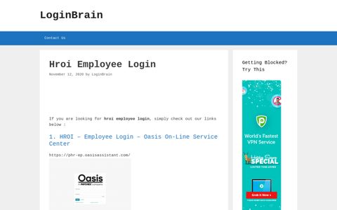 Hroi Employee Hroi - Employee Login - Oasis On-Line Service ...