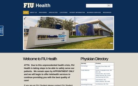 Home - FIU Health of Herbert Wertheim College of Medicine