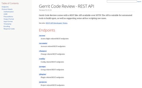 Gerrit Code Review - REST API - ETSI OSM
