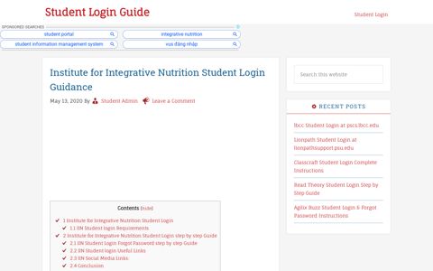 IIN Student Login at learn.integrativenutrition.com
