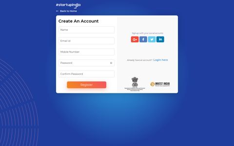 Registration - Startup India