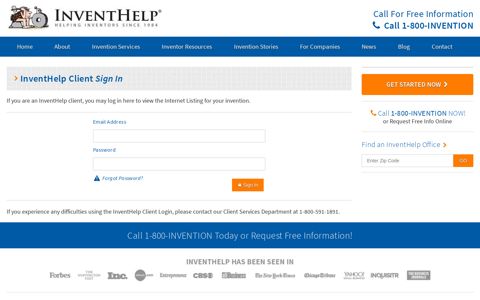 InventHelp Client Sign In