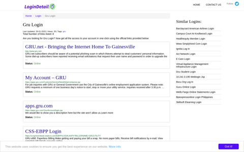 Gru Login GRU.net - Bringing the Internet Home To ...