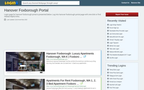 Hanover Foxborough Portal - Loginii.com