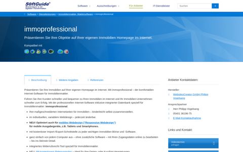 immoprofessional - Maklersoftware - Softguide