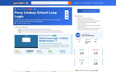 Perry Lindsey School Loop Login - Logins-DB
