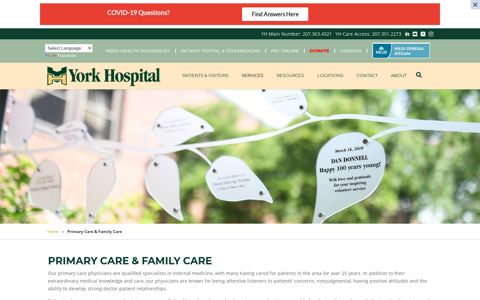 Primary Care York Maine | Family Care Maine | York Hospital
