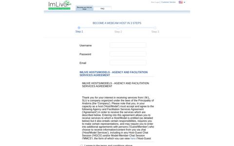 imlive hosts/models - agency and facilitation services agreement
