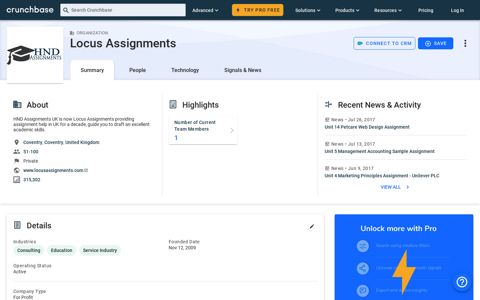 Locus Assignments - Crunchbase Company Profile & Funding