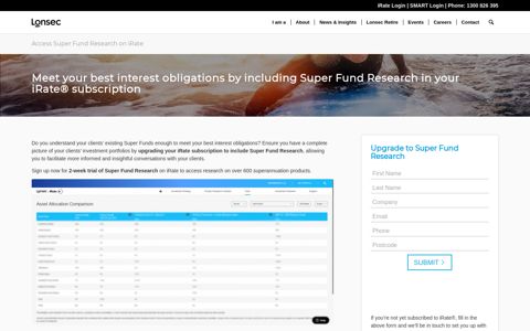 Access Super Fund Research on iRate - Lonsec