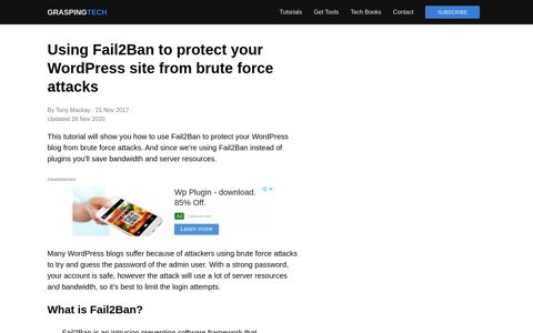 Using Fail2Ban to protect your WordPress site from brute force ...