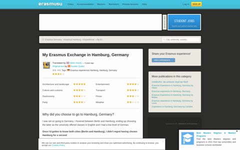 My Erasmus Exchange in Hamburg, Germany - Erasmusu.com