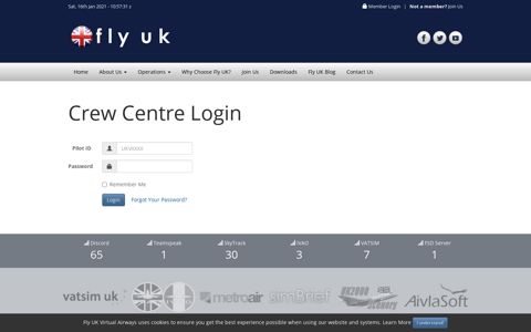 Login | Fly UK Virtual Airways - flyuk.aero