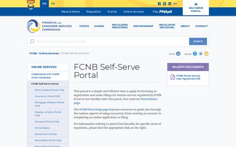 FCNB Self-Serve Portal | New Brunswick Financial and ...