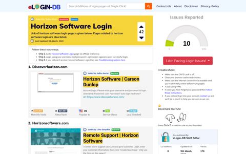 Horizon Software Login
