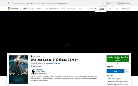 Buy Endless Space 2: Deluxe Edition - Microsoft Store